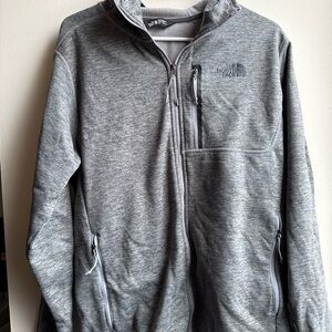 The North Face Men's Heather Gray Zip-Up Fleece Jacket